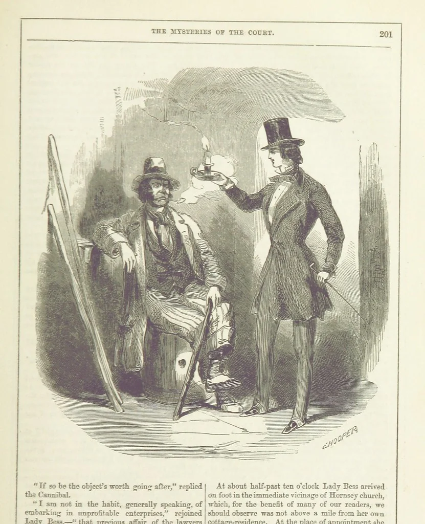An illustration from The Mysteries of the Court of London ... With ... illustrations, 1849, leaf 217