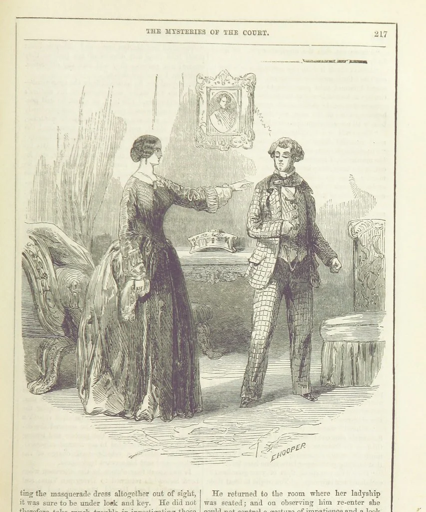 An illustration from The Mysteries of the Court of London ... With ... illustrations, 1849, leaf 233