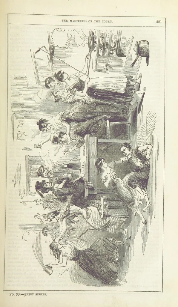 An illustration from The Mysteries of the Court of London ... With ... illustrations, 1849, leaf 297