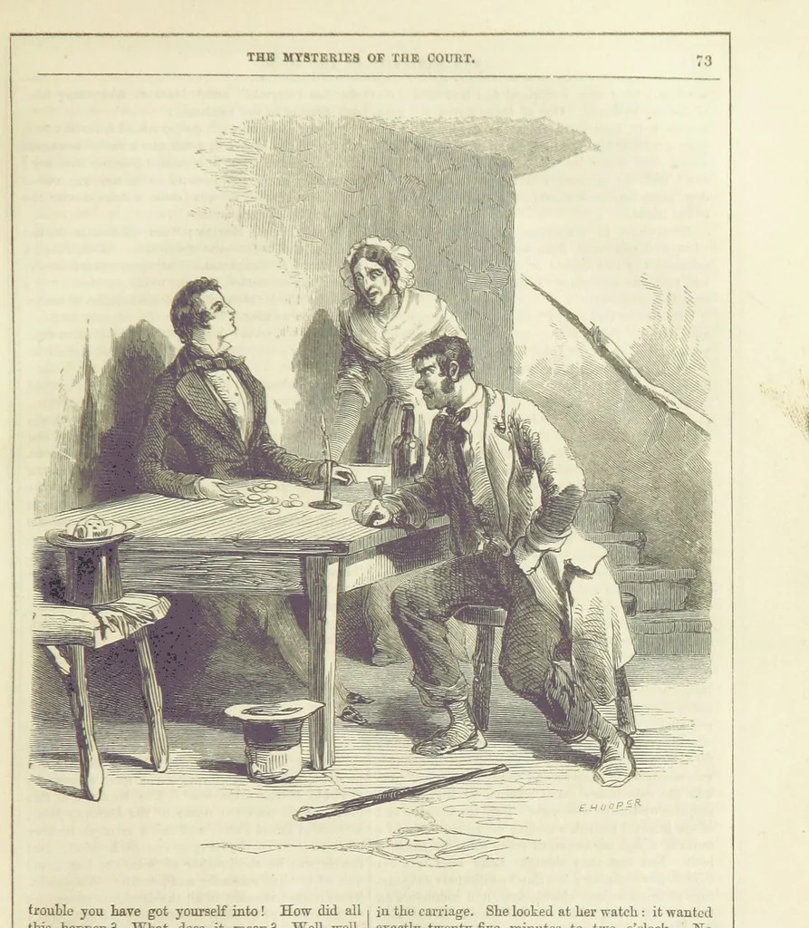 An illustration from The Mysteries of the Court of London ... With ... illustrations, 1849, leaf 89