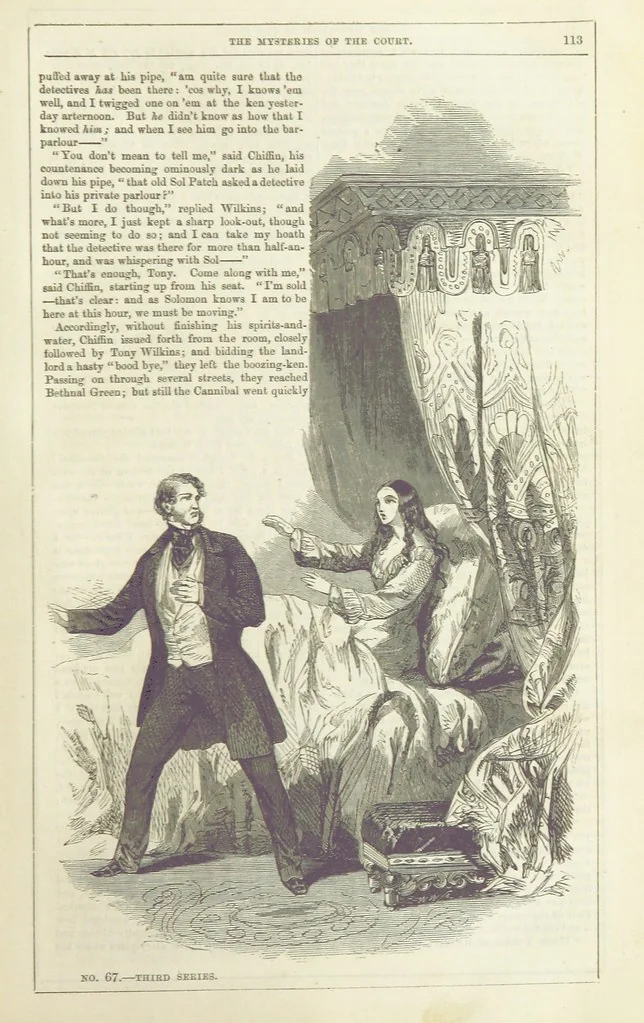 An illustration from The Mysteries of the Court of London ... With ... illustrations, 1849, leaf 129