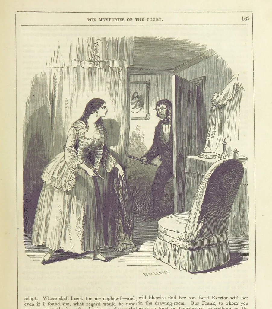 An illustration from The Mysteries of the Court of London ... With ... illustrations, 1849, leaf 185