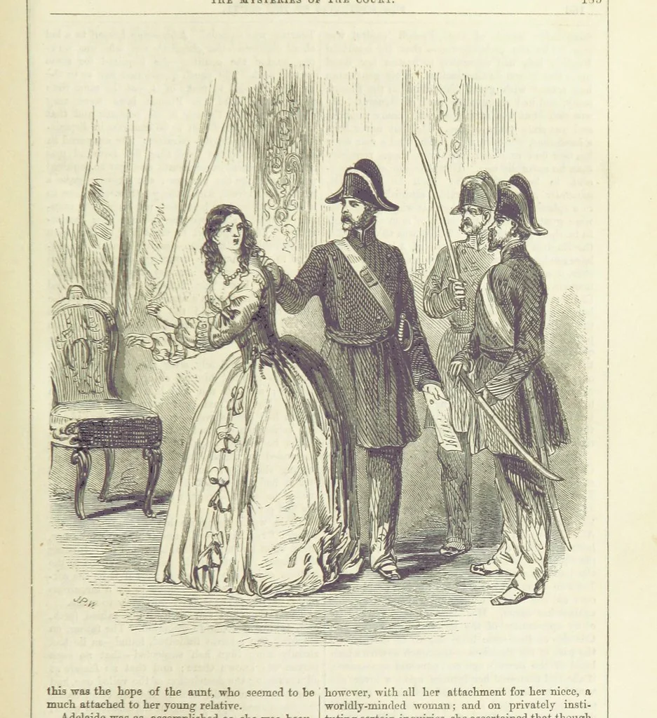 An illustration from The Mysteries of the Court of London ... With ... illustrations, 1849, leaf 201