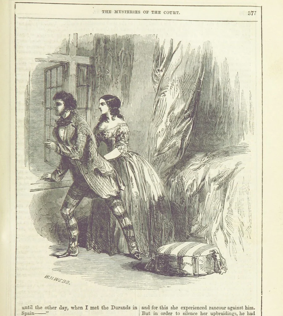 An illustration from The Mysteries of the Court of London ... With ... illustrations, 1849, leaf 393