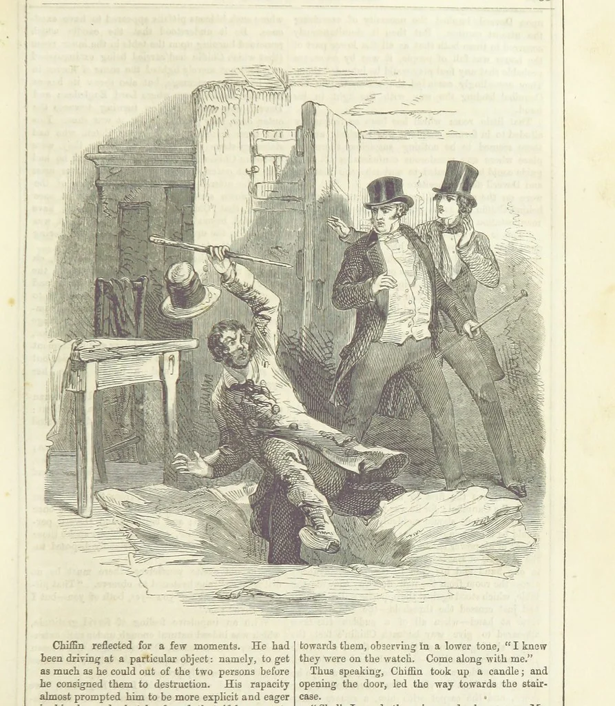 An illustration from The Mysteries of the Court of London ... With ... illustrations, 1849, leaf 49