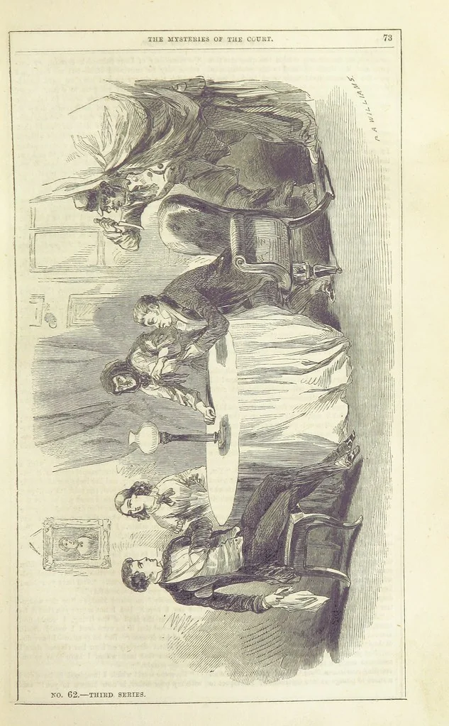 An illustration from The Mysteries of the Court of London ... With ... illustrations, 1849, leaf 89