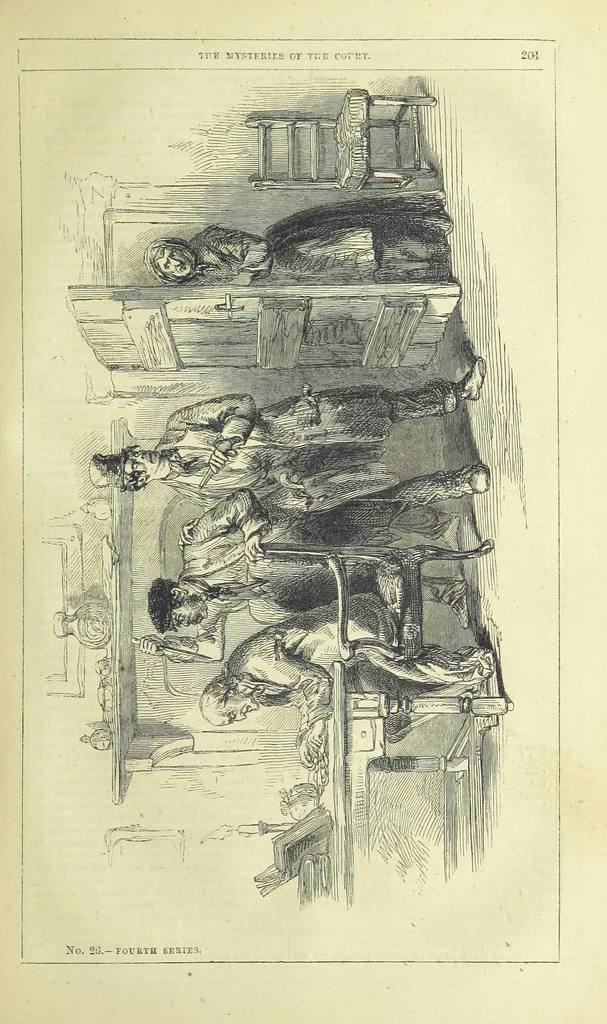 An illustration from The Mysteries of the Court of London ... With ... illustrations, 1849, leaf 217