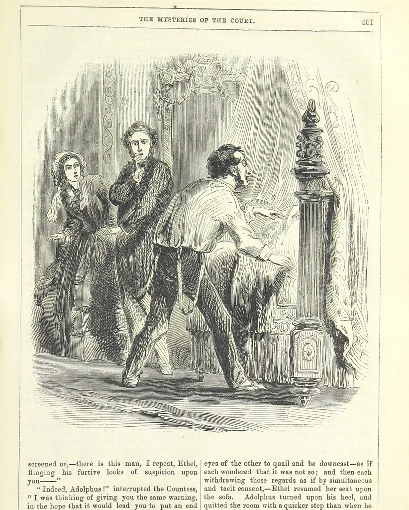 An illustration from The Mysteries of the Court of London ... With ... illustrations, 1849, leaf 417