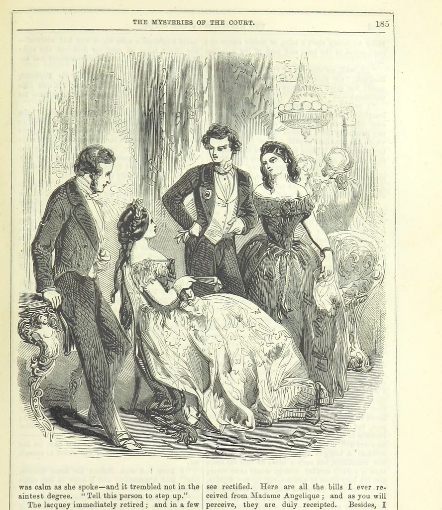 An illustration from The Mysteries of the Court of London ... With ... illustrations, 1849, leaf 201