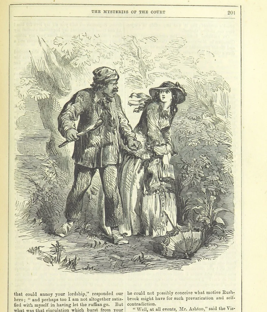 An illustration from The Mysteries of the Court of London ... With ... illustrations, 1849, leaf 217