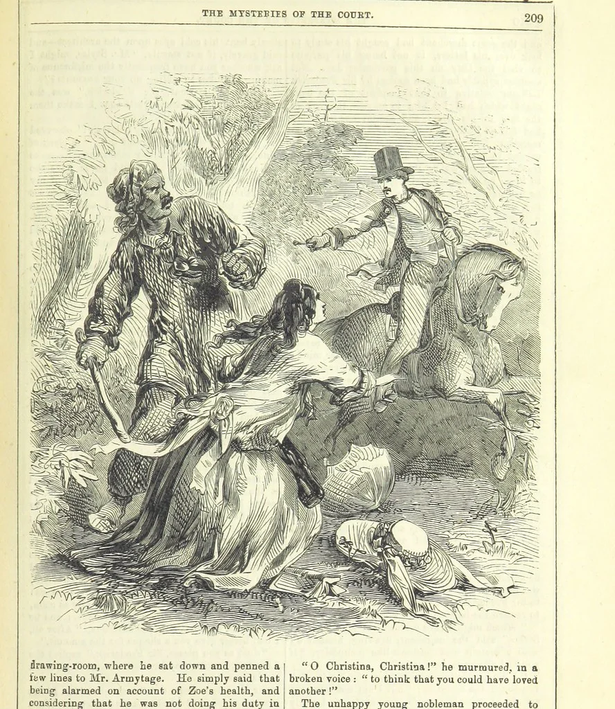 An illustration from The Mysteries of the Court of London ... With ... illustrations, 1849, leaf 225