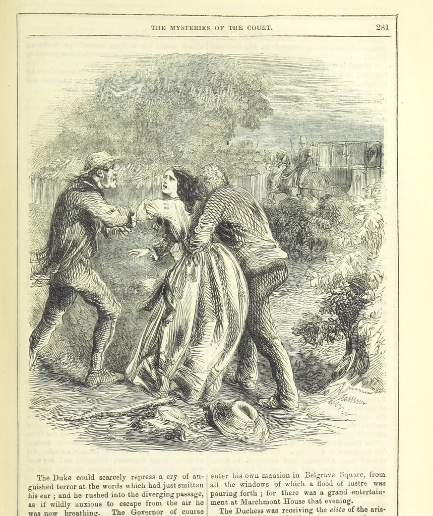 An illustration from The Mysteries of the Court of London ... With ... illustrations, 1849, leaf 297