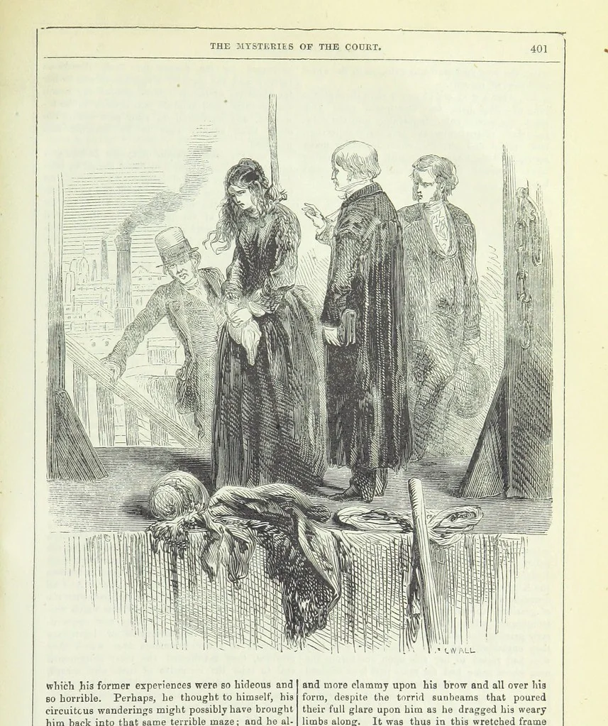 An illustration from The Mysteries of the Court of London ... With ... illustrations, 1849, leaf 417