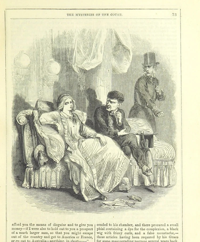 An illustration from The Mysteries of the Court of London ... With ... illustrations, 1849, leaf 89