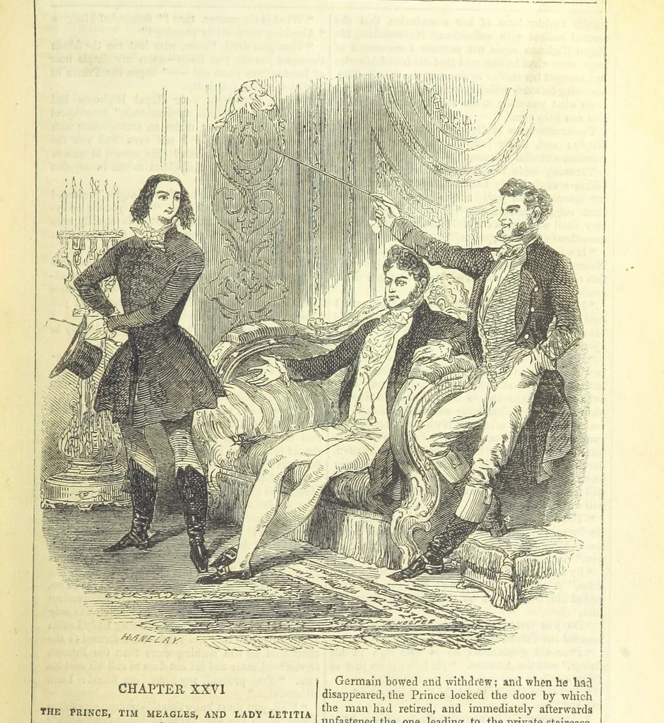An illustration from The Mysteries of the Court of London, 1850, leaf 103