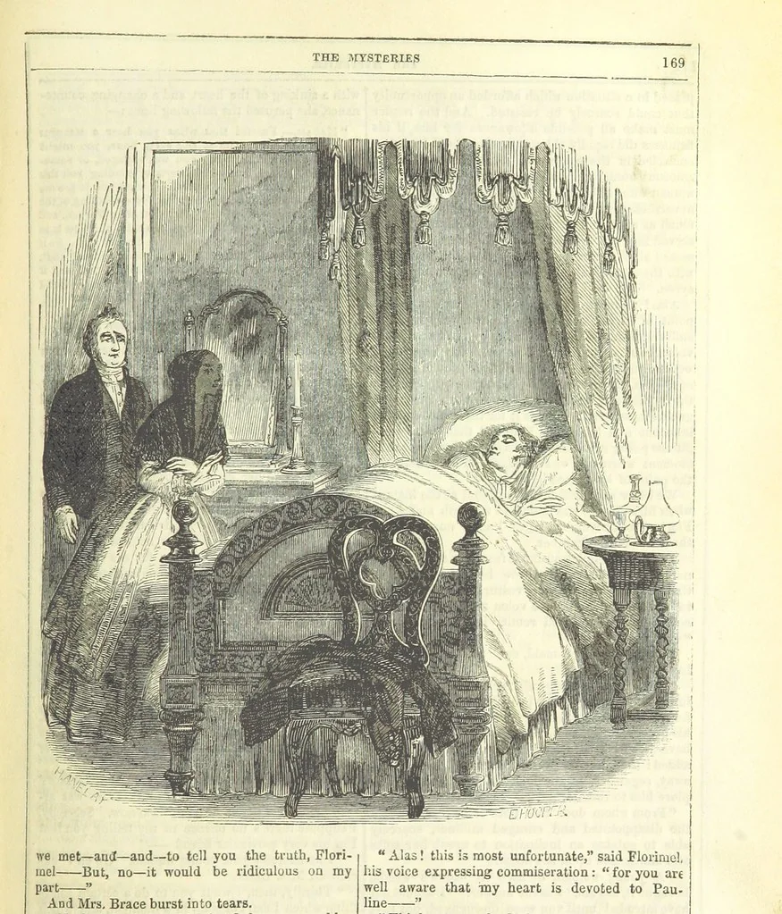 An illustration from The Mysteries of the Court of London, 1850, leaf 183