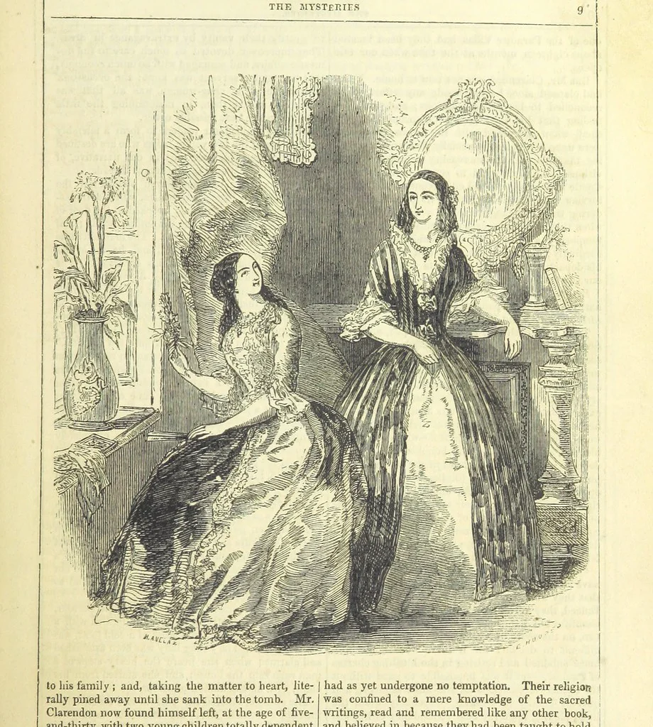 An illustration from The Mysteries of the Court of London, 1850, leaf 23