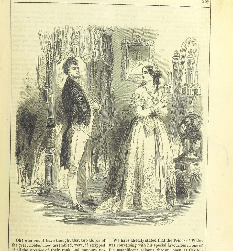 An illustration from The Mysteries of the Court of London, 1850, leaf 271