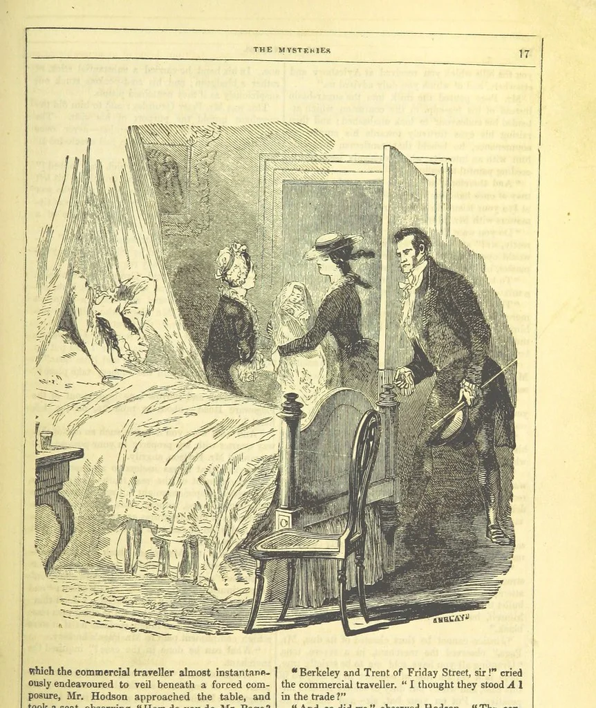 An illustration from The Mysteries of the Court of London, 1850, leaf 31