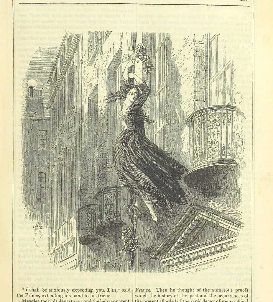 An illustration from The Mysteries of the Court of London, 1850, leaf 311