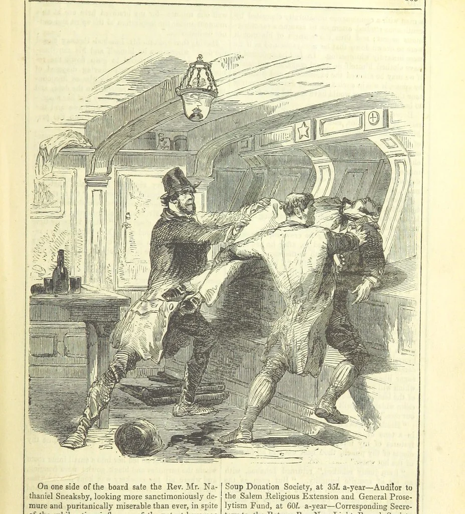 An illustration from The Mysteries of the Court of London, 1850, leaf 383