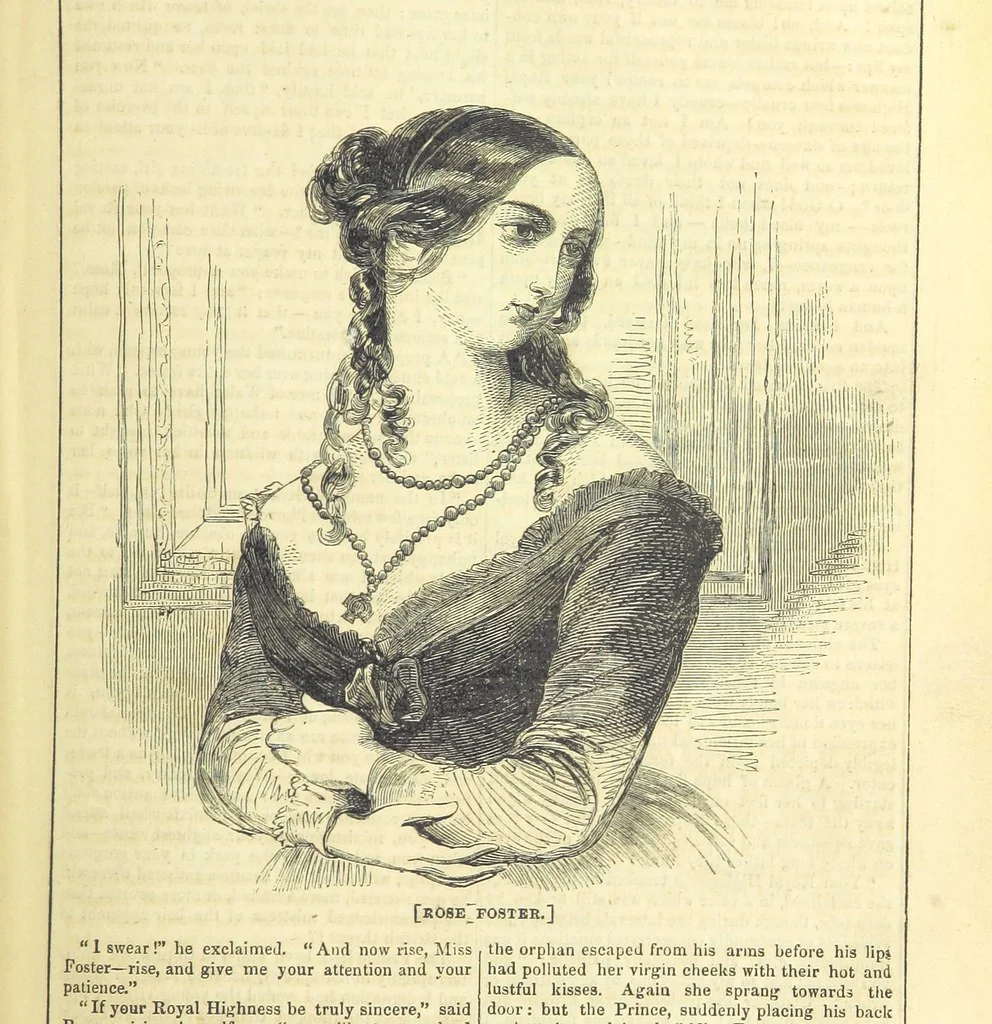 An illustration from The Mysteries of the Court of London, 1850, leaf 399