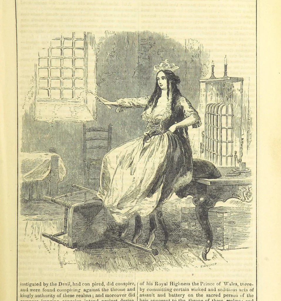An illustration from The Mysteries of the Court of London, 1850, leaf 407