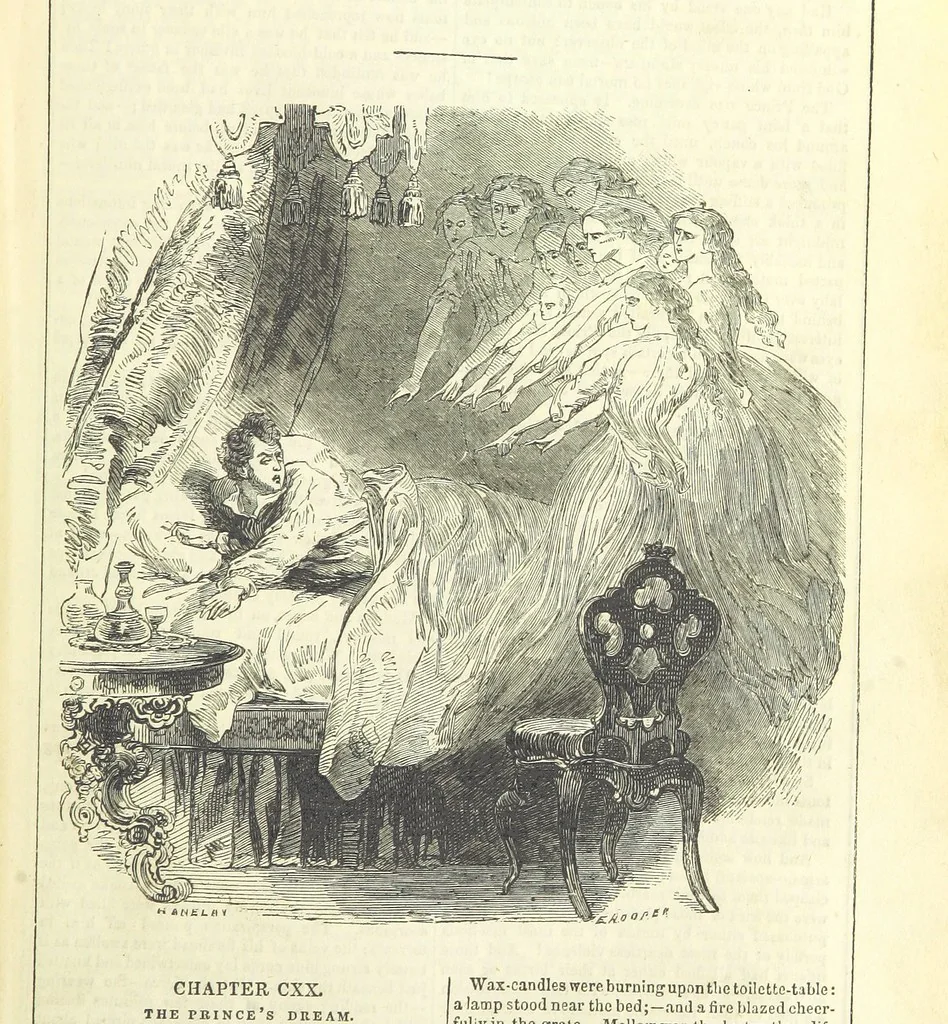 An illustration from The Mysteries of the Court of London, 1850, leaf 439