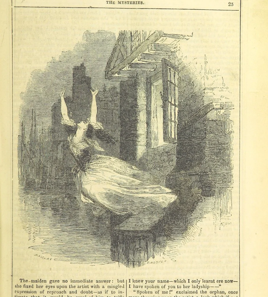 An illustration from The Mysteries of the Court of London, 1850, leaf 463