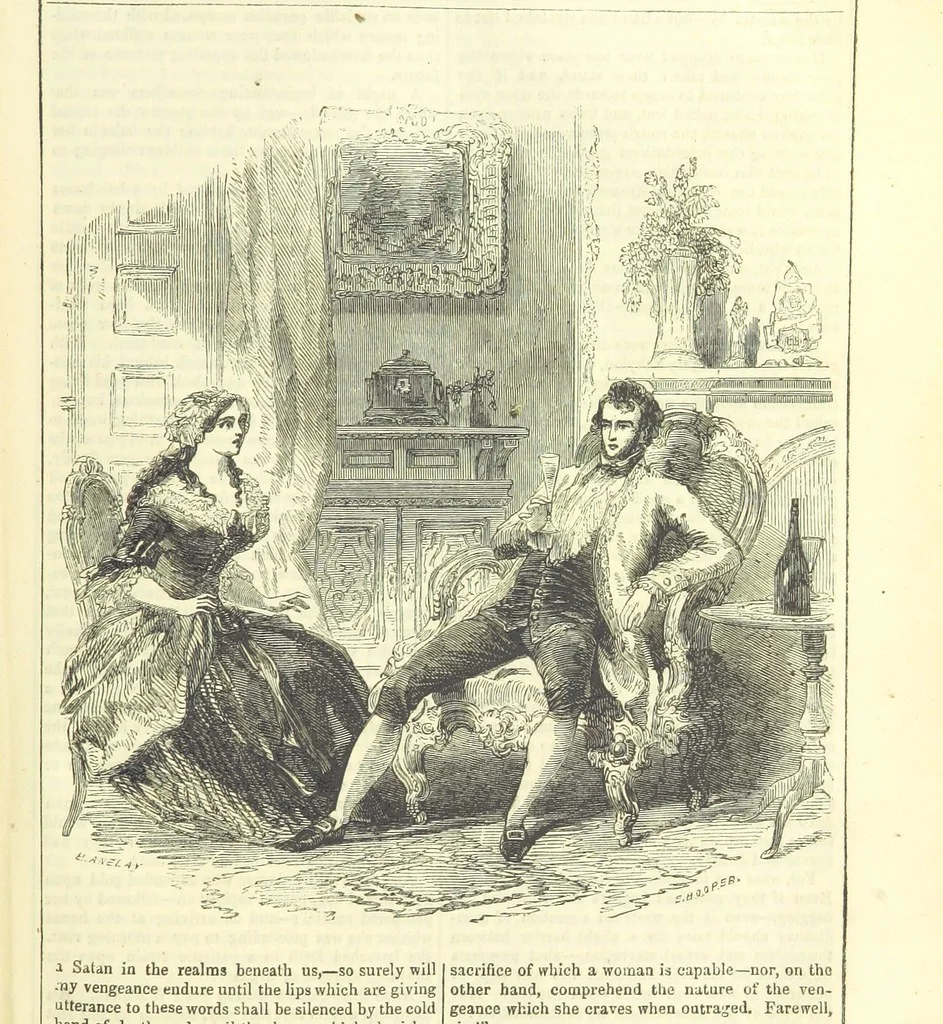 An illustration from The Mysteries of the Court of London, 1850, leaf 551