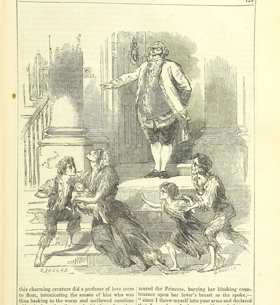 An illustration from The Mysteries of the Court of London, 1850, leaf 567
