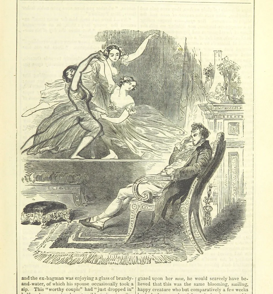 An illustration from The Mysteries of the Court of London, 1850, leaf 687
