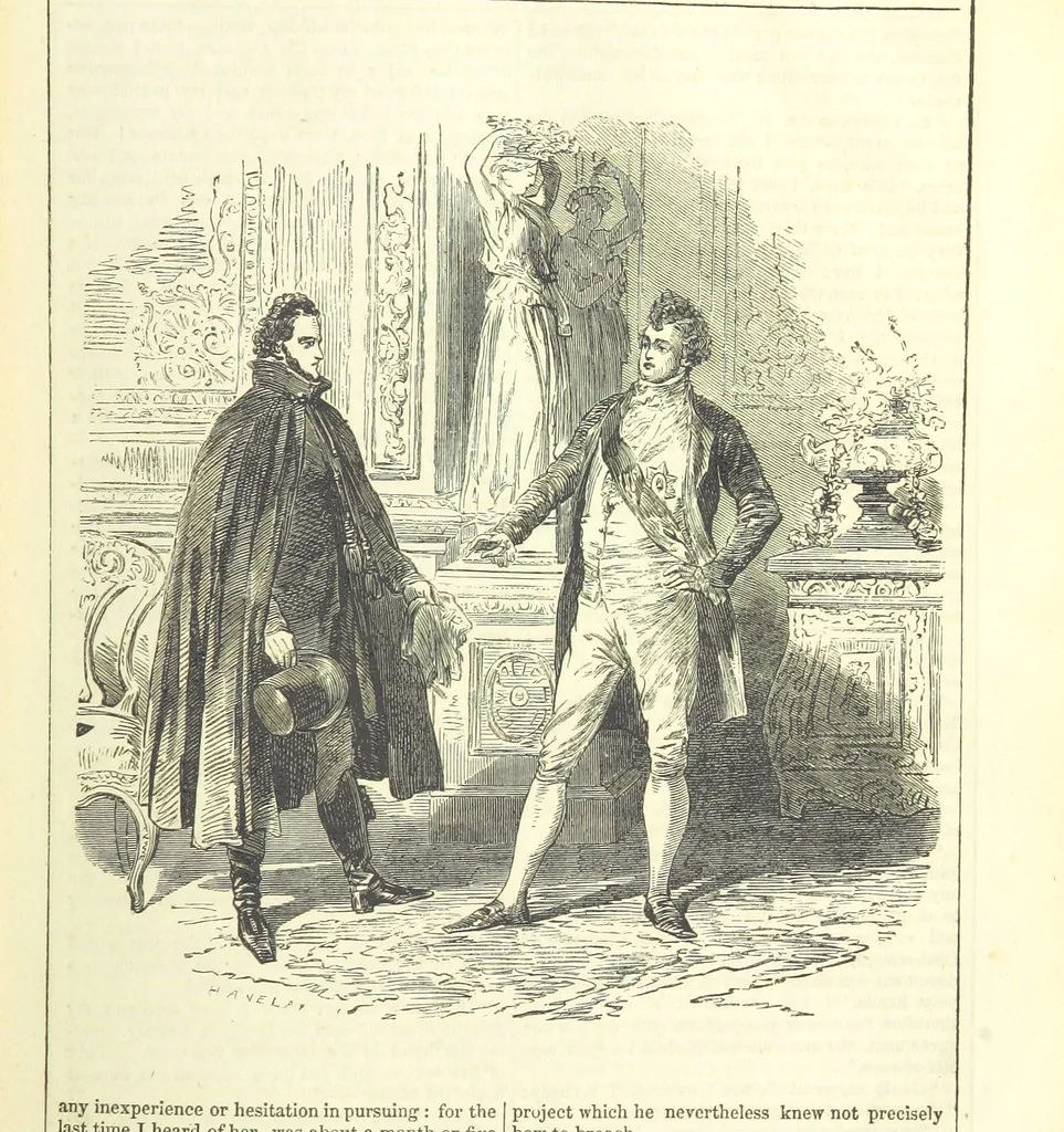 An illustration from The Mysteries of the Court of London, 1850, leaf 695