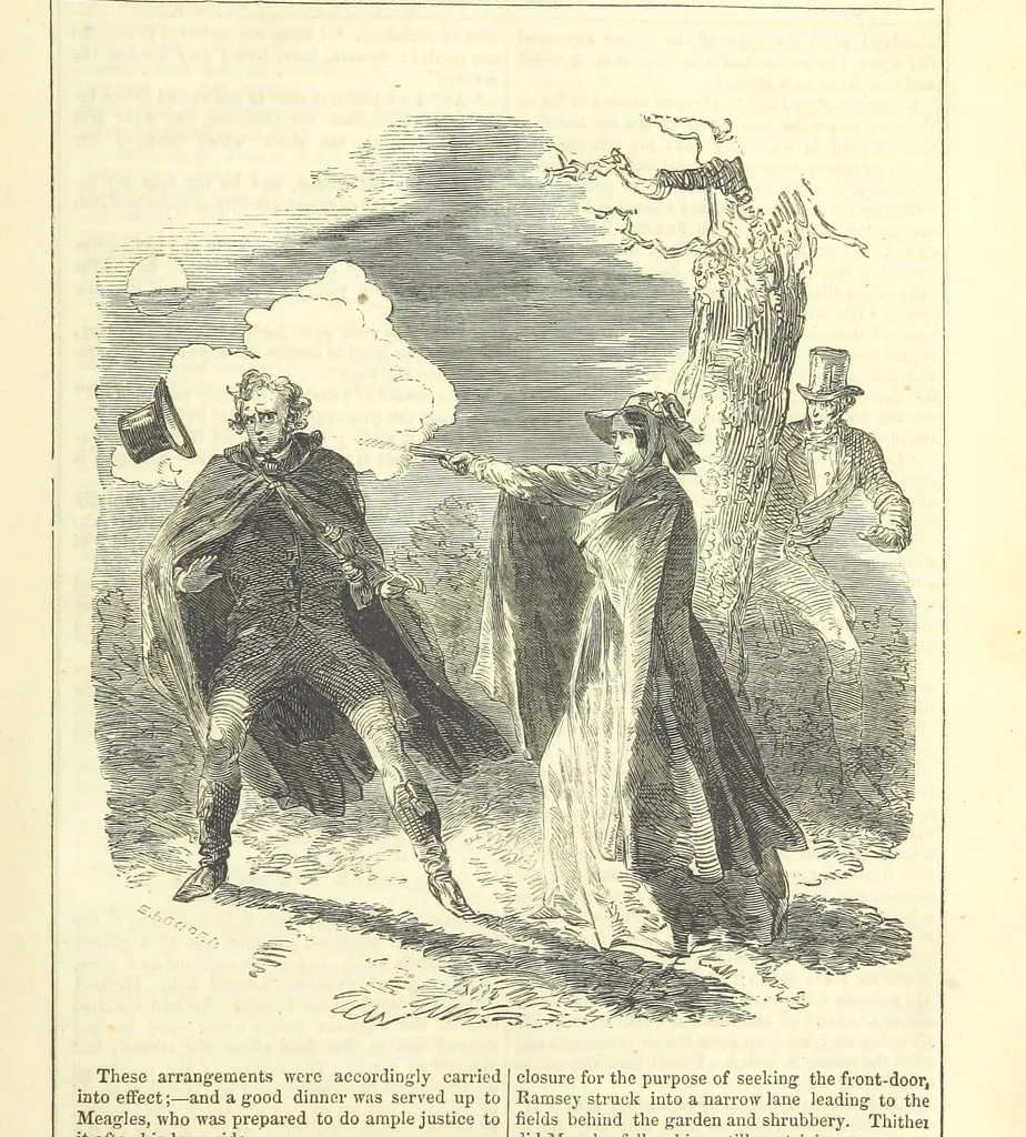 An illustration from The Mysteries of the Court of London, 1850, leaf 735