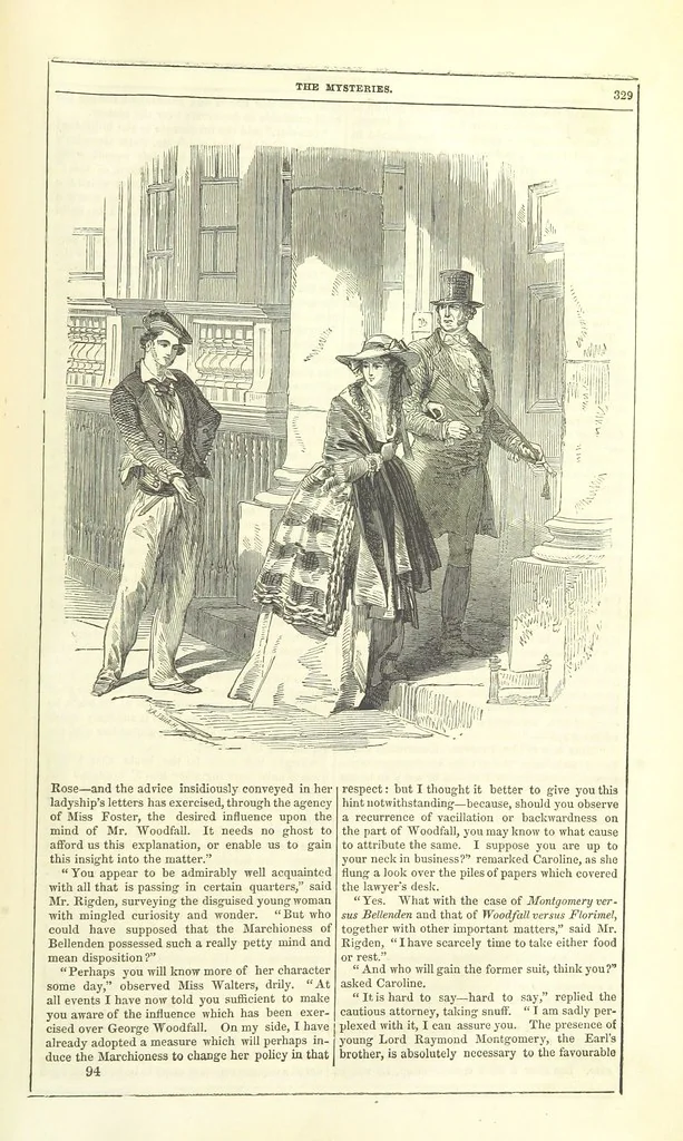 An illustration from The Mysteries of the Court of London, 1850, leaf 767