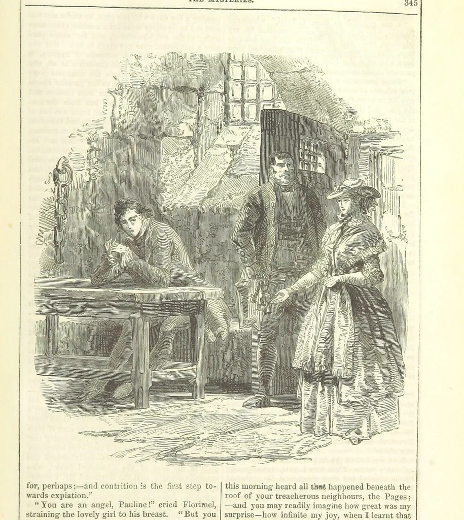 An illustration from The Mysteries of the Court of London, 1850, leaf 783