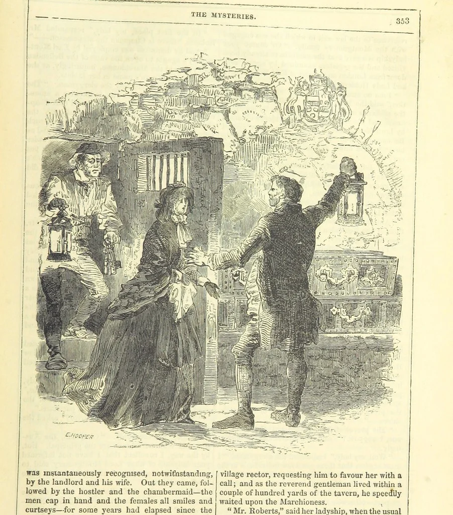 An illustration from The Mysteries of the Court of London, 1850, leaf 791
