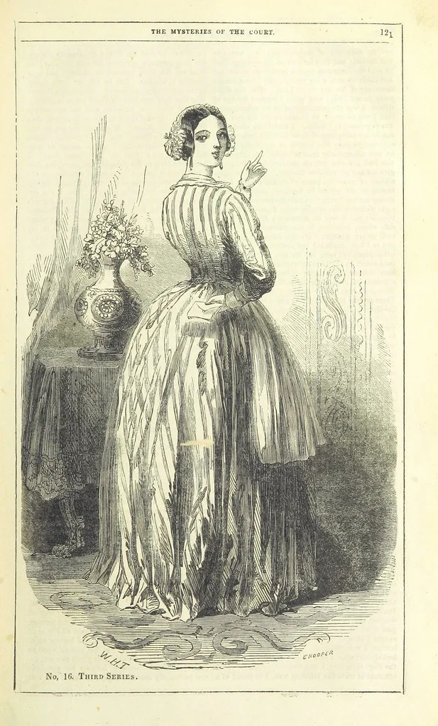 An illustration from The Mysteries of the Court of London, 1850, leaf 135