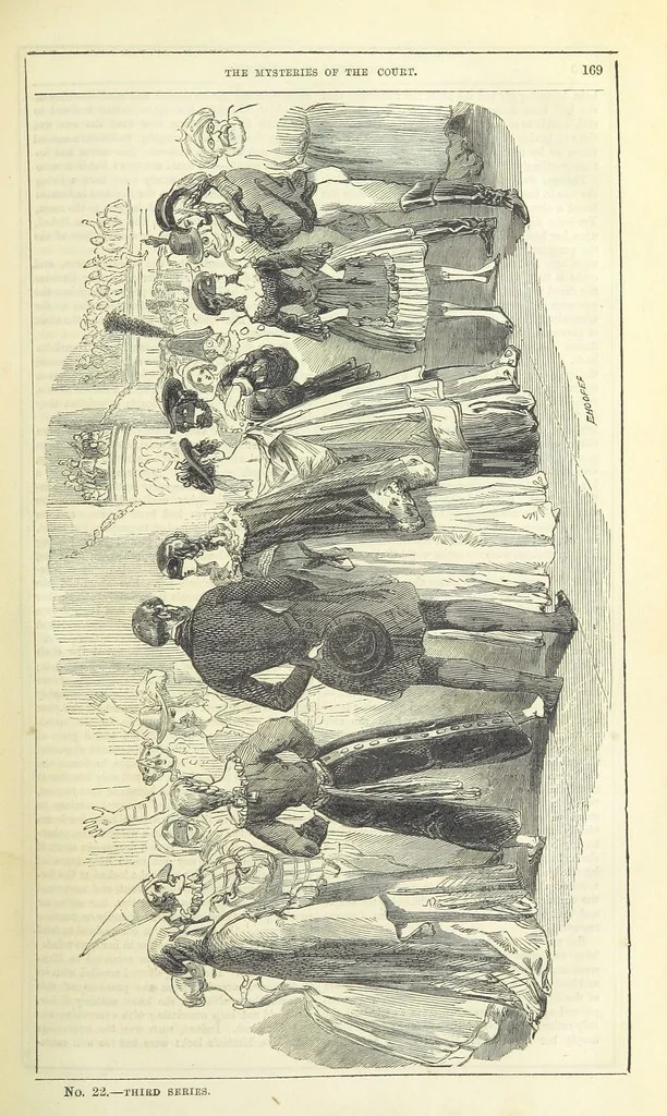 An illustration from The Mysteries of the Court of London, 1850, leaf 183