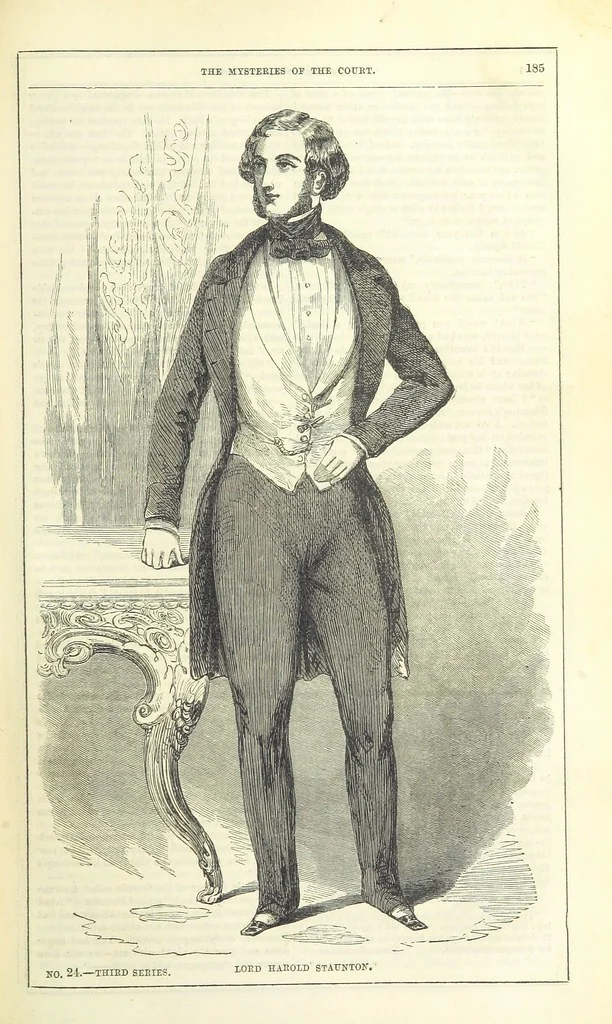 An illustration from The Mysteries of the Court of London, 1850, leaf 199