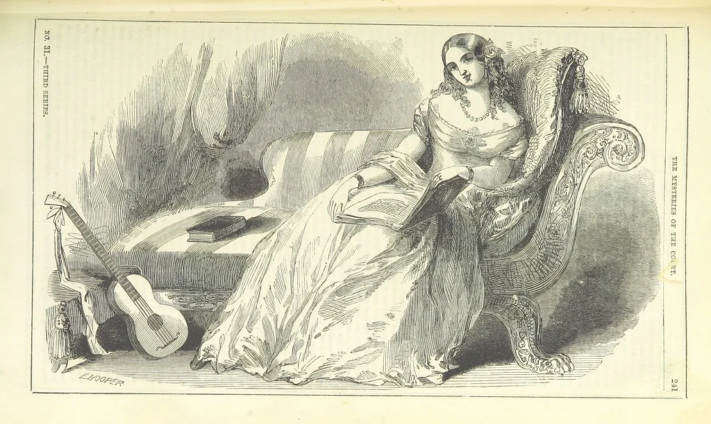 An illustration from The Mysteries of the Court of London, 1850, leaf 255