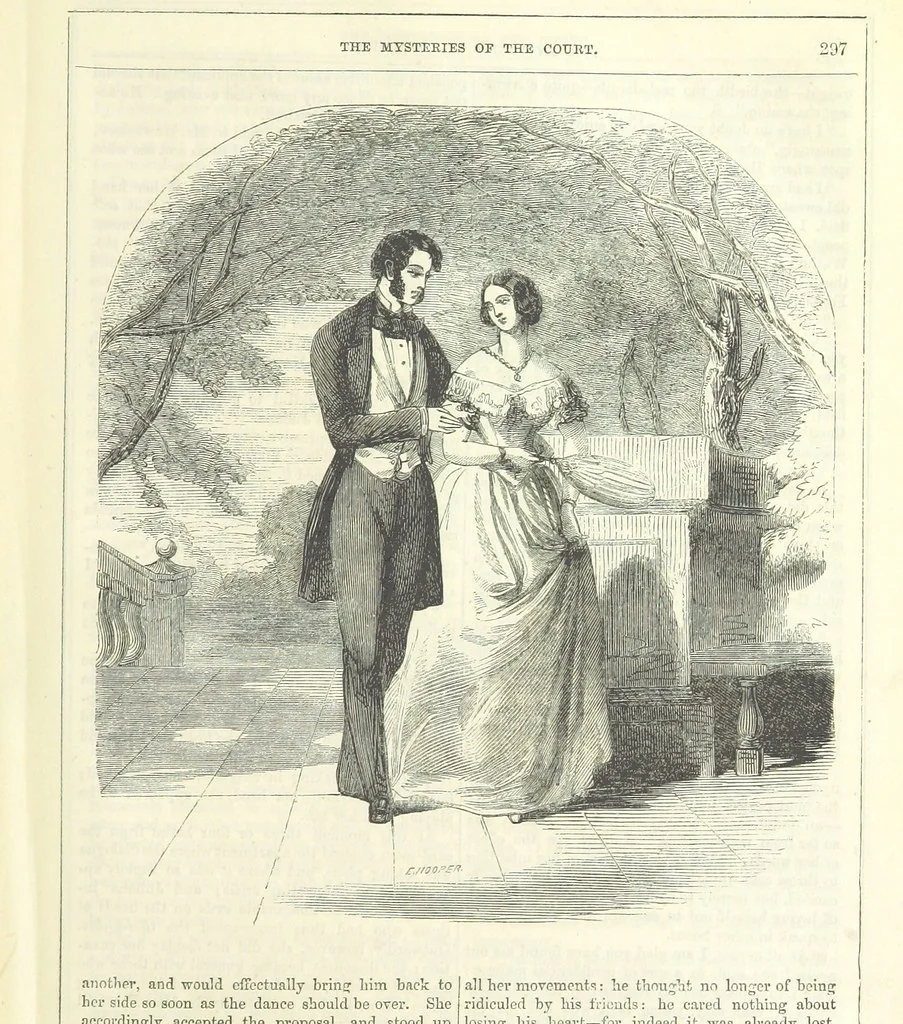An illustration from The Mysteries of the Court of London, 1850, leaf 311