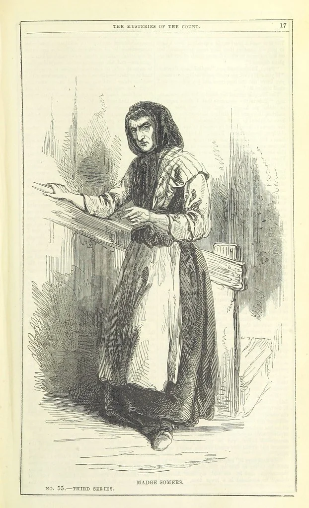 An illustration from The Mysteries of the Court of London, 1850, leaf 455