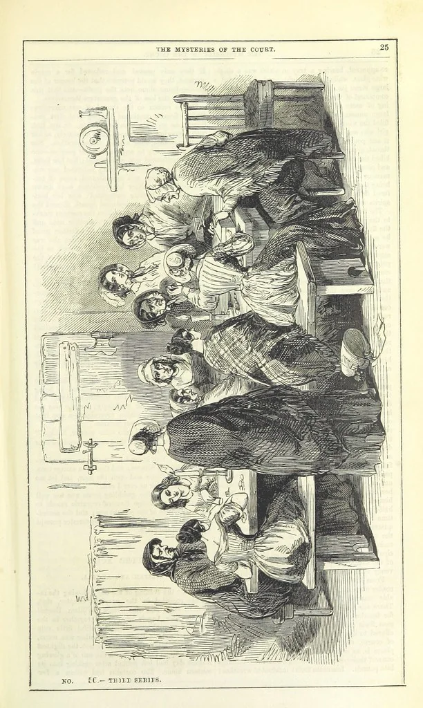 An illustration from The Mysteries of the Court of London, 1850, leaf 463
