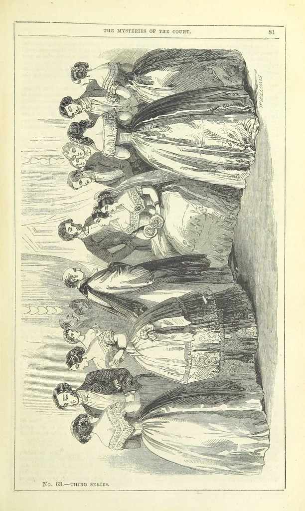 An illustration from The Mysteries of the Court of London, 1850, leaf 519