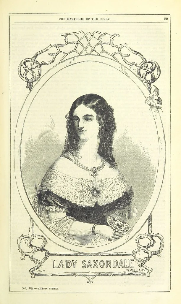 An illustration from The Mysteries of the Court of London, 1850, leaf 527
