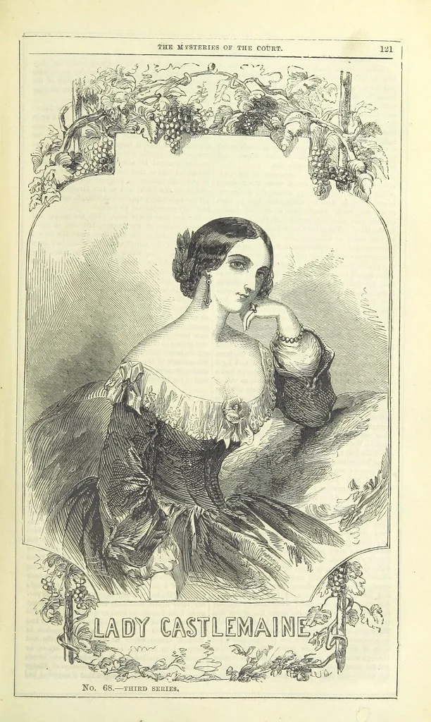 An illustration from The Mysteries of the Court of London, 1850, leaf 559