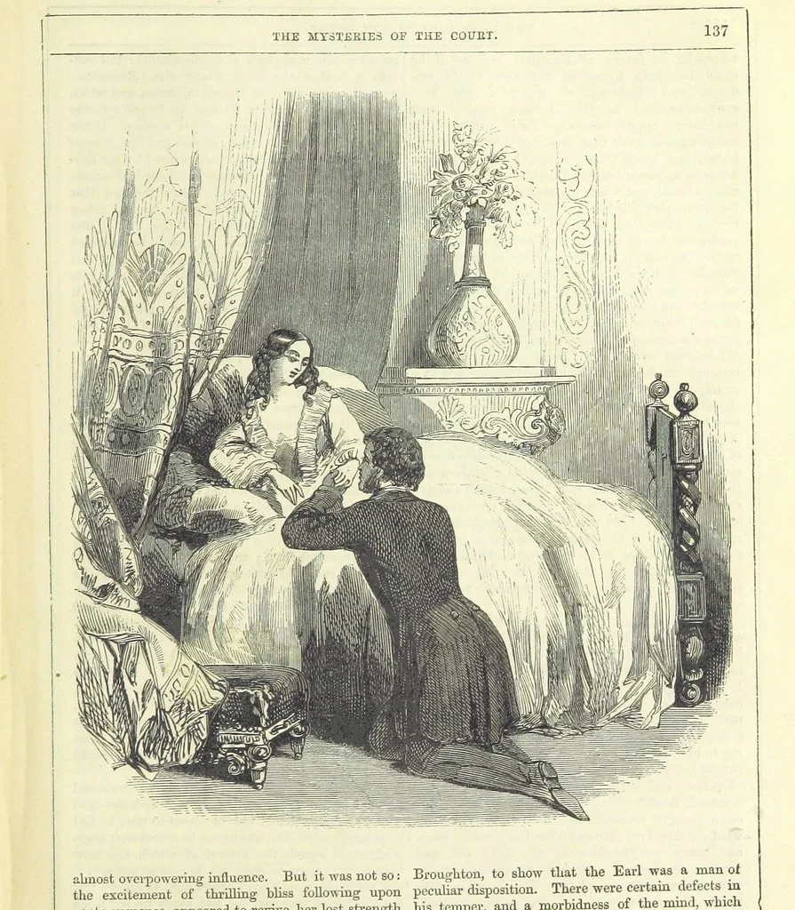 An illustration from The Mysteries of the Court of London, 1850, leaf 575