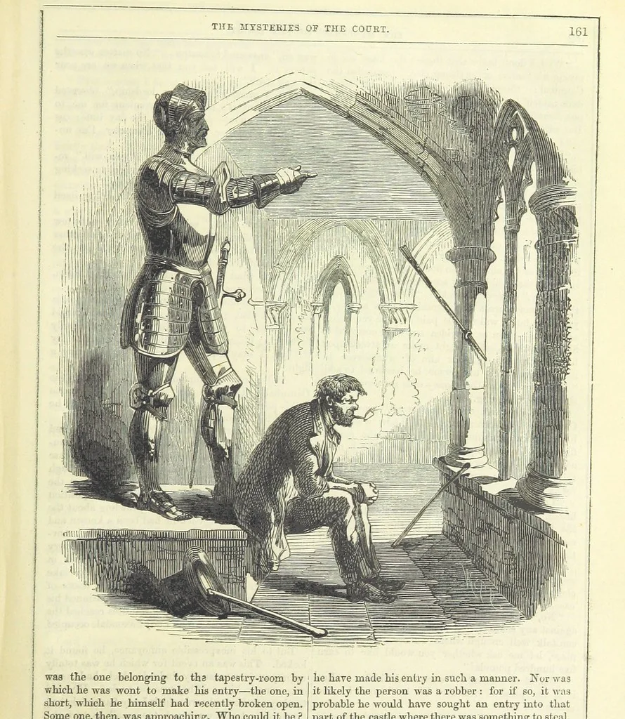 An illustration from The Mysteries of the Court of London, 1850, leaf 599