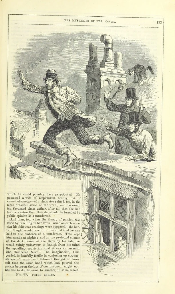 An illustration from The Mysteries of the Court of London, 1850, leaf 631